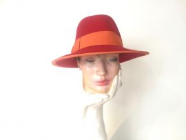 Borsalino  Style  Hat rot-orange.jpg